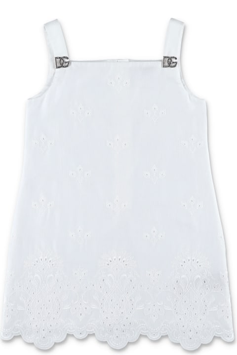 Dolce & Gabbana for Kids Dolce & Gabbana Mini Dress With Broderie Anglaise Detailing