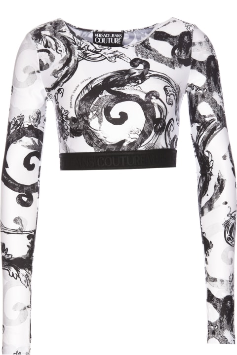 Versace Jeans Couture for Women Versace Jeans Couture Watercolor Couture Short Top