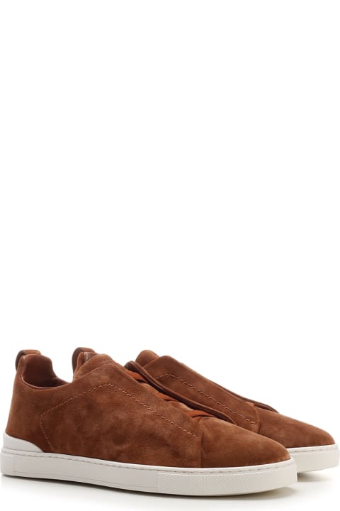 Zegna Shoes for Men Zegna Brown Sneakers