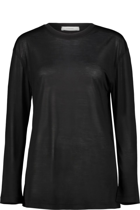 Lemaire Topwear for Women Lemaire Long Sleeve Silk T-shirt