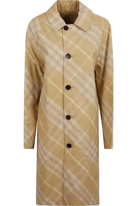 Coats & Jackets for Women Burberry Check Print Long Coat
