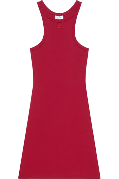 Courrèges for Women Courrèges Dress In Bordeaux Cotton