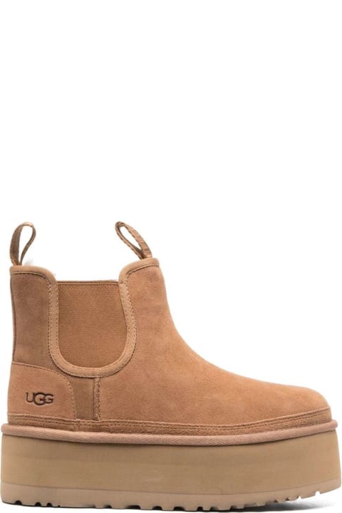 Homeware UGG 
neumel
 Brown Ankle Boots With Platform In Suede Leather