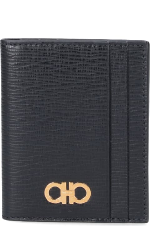 メンズ Ferragamoの財布 Ferragamo Gancini Bi-fold Wallet