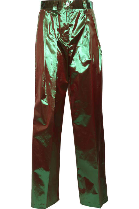 Pants & Shorts for Women Forte_Forte Brown Metallic Effect Trousers