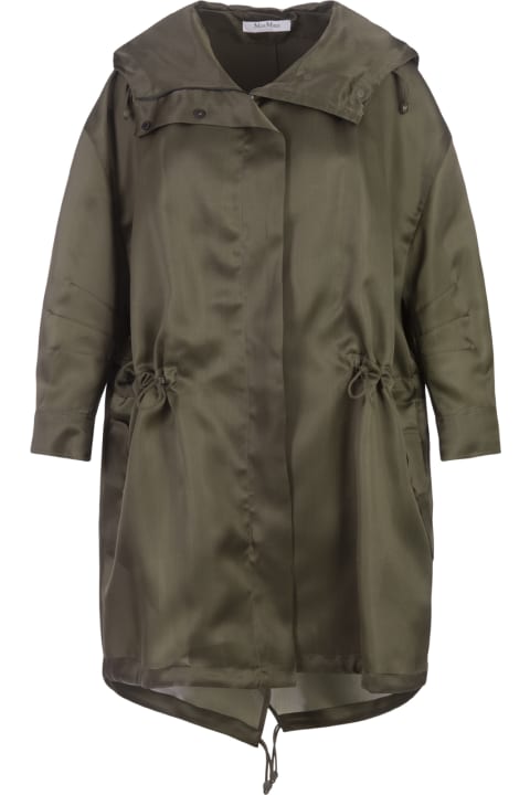 Max Mara Coats & Jackets for Women Max Mara Khaki Green Tambuto Parka