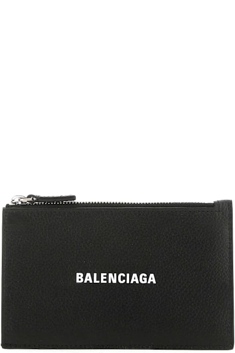 إكسسوارات لـ القسم الرجالي Balenciaga Black Leather Card Holder