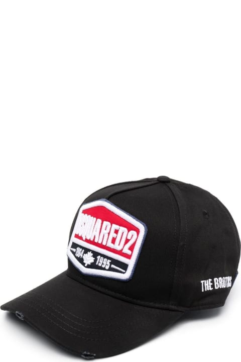 Fashion for Women Dsquared2 Black The Brothers Union Baseball Hat