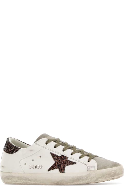 Golden Goose White Leather Super Star Sneakers