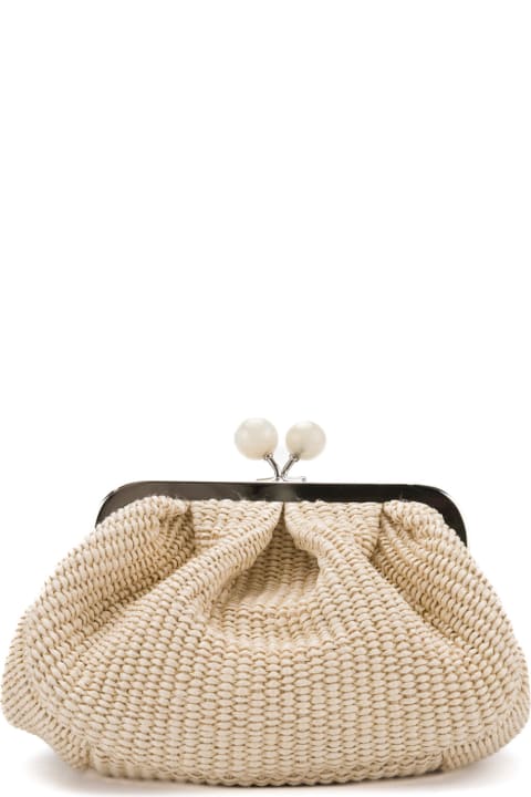 Clutches for Women Weekend Max Mara Small "palmas" Pastry Bag In Raffia