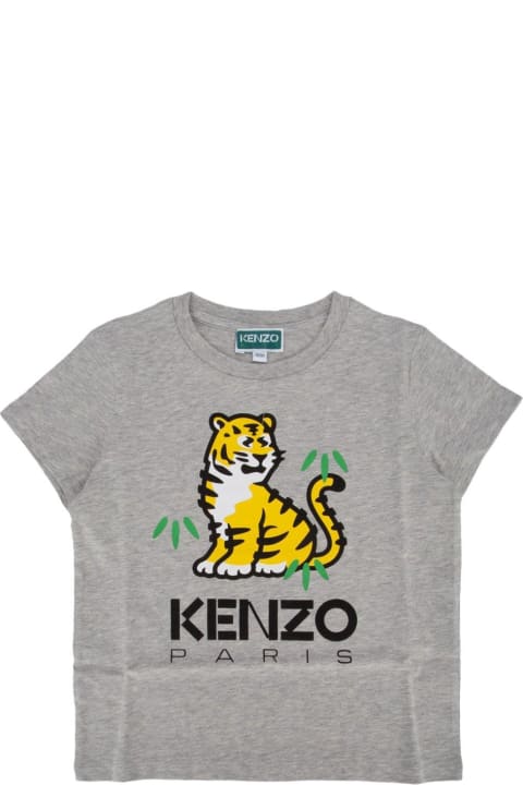 Kenzo Kids Kenzo Kids Logo-printed Crewneck T-shirt