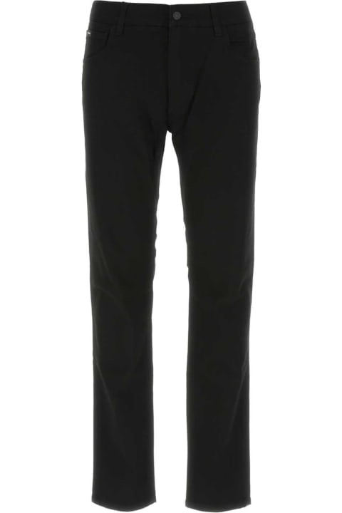 Dolce & Gabbana Pants for Men Dolce & Gabbana Black Stretch Cotton Pant
