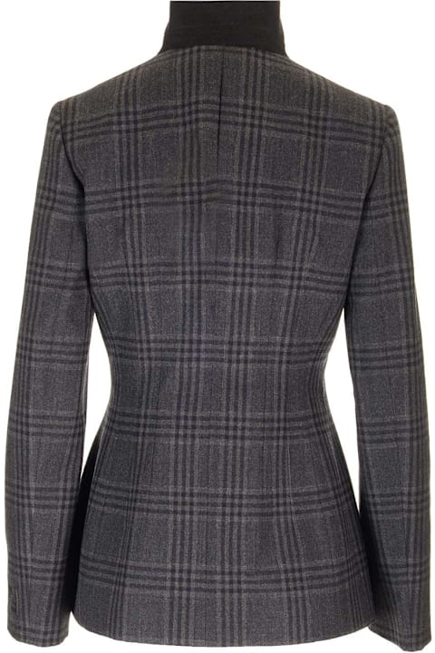 Fendi Coats & Jackets for Women Fendi Tailored Blazer In Checked Wool