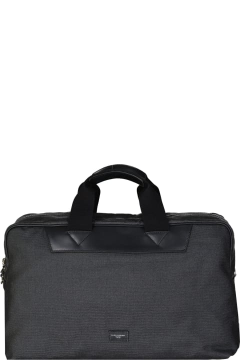 Luggage for Men Dolce & Gabbana Logo Leather Shoulder Bag