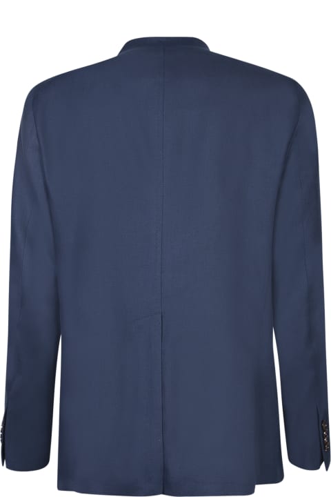 Tagliatore Coats & Jackets for Men Tagliatore Collarless Blue Jacket