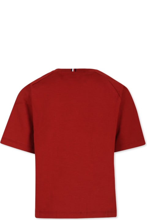 Tommy Hilfiger T-Shirts & Polo Shirts for Boys Tommy Hilfiger Red T-shirt For Boy With Logo