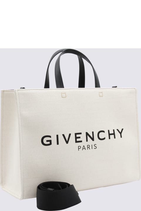 Fashion for Women Givenchy Beige And Black Canvas G Medium Tote Bag