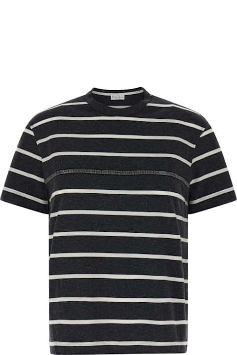 Brunello Cucinelli Topwear for Women Brunello Cucinelli Monile Stripes T-shirt