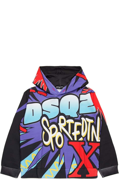 Dsquared2 Sweaters & Sweatshirts for Boys Dsquared2 Felpa Con Cappuccio