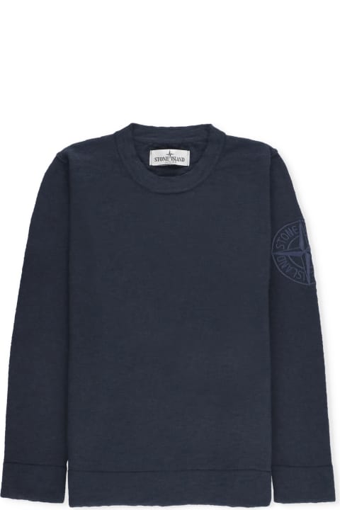 Topwear for Boys Stone Island Cotton Sweater With Logo