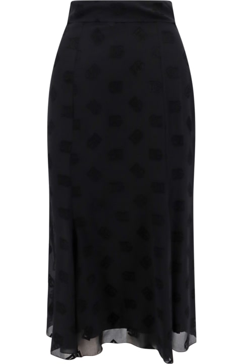 Dolce & Gabbana for Women Dolce & Gabbana Devorè Silk Skirt