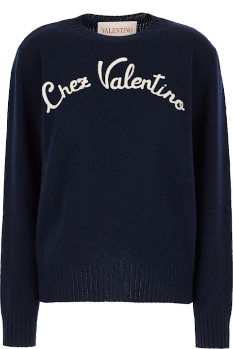 Fashion for Men Valentino Garavani Midnight Blue Wool Sweater