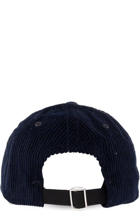 Ami Alexandre Mattiussi Hats for Men Ami Alexandre Mattiussi Logo Plaque Corduroy Baseball Cap