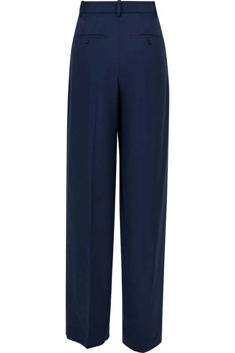 Theory Pants & Shorts for Women Theory Blue Pants With Pinces Detail At The Front In Viscose Woman