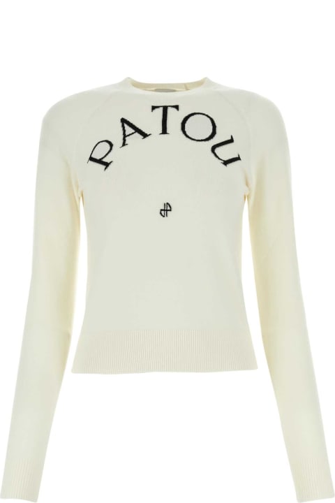 Patou Sweaters for Women Patou White Wool Blend Sweater