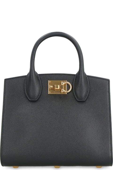 Ferragamo Totes for Women Ferragamo Studio Box Leather Mini Handbag
