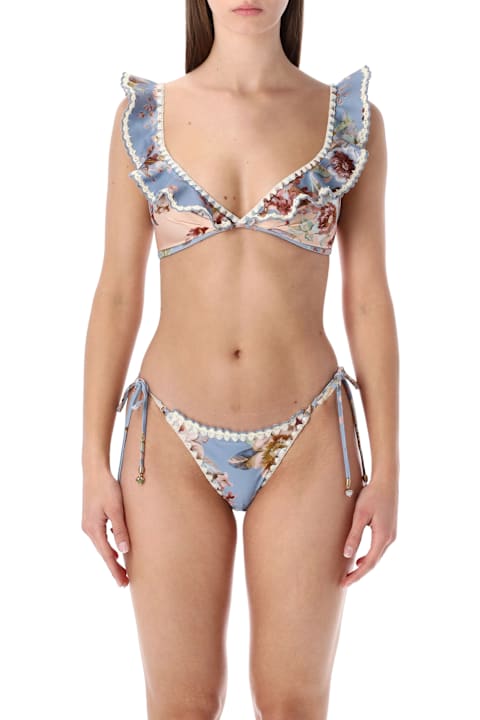 أدوات منزلية Zimmermann Zimmermann Chambray Crochet Tie Bikini Brief