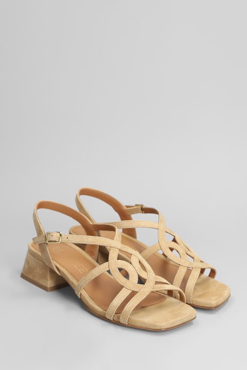 Julie Dee Shoes for Women Julie Dee Sandals In Beige Suede