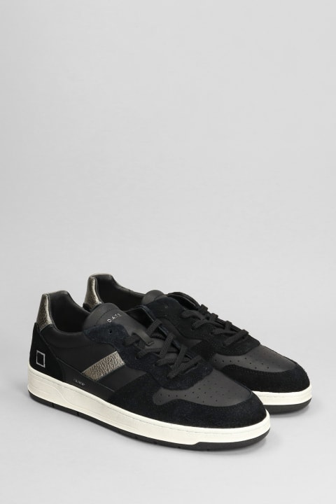 D.A.T.E. Sneakers for Men D.A.T.E. Court 2.0 Sneakers In Black Suede And Leather