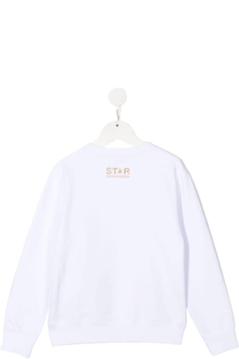 Star Crewneck Sweatshirt Glitter Big Star Printed