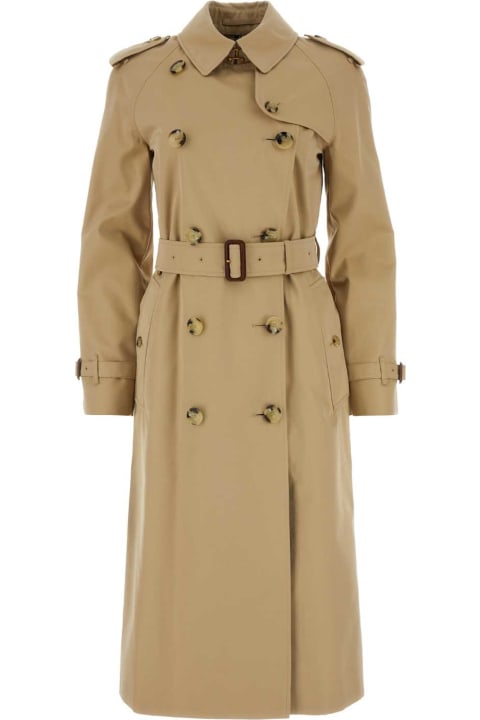 Burberry Coats & Jackets for Women Burberry Beige Cotton Heritage Waterloo Trench Coat