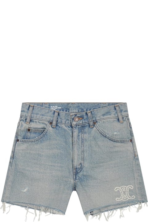 Celine Shorts With Logo Embroidery