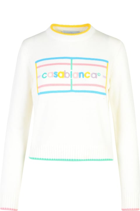 Casablanca Sweaters for Women Casablanca White Cotton Sweater