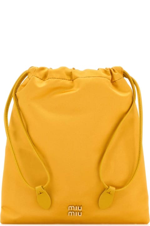 Miu Miu Bags for Women Miu Miu Light Orange Satin Pouch