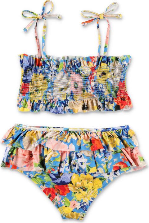 Swimwear for Girls Zimmermann Alight Shirred Frill Bikini
