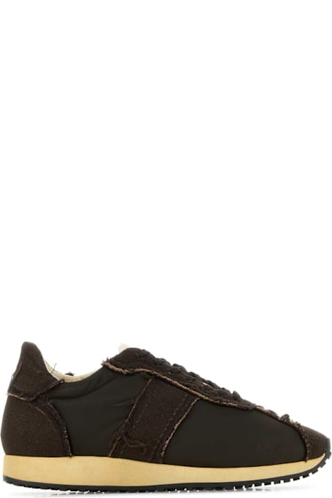 The Row Shoes for Men The Row Brown Canvas And Fabric Mika Sneakers