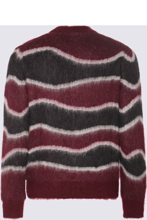 PT01 Sweaters for Men PT01 Purple And Black Wool Knitwear