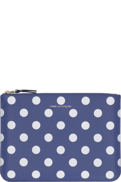 Comme des Garçons Wallet Clutches for Women Comme des Garçons Wallet Printed Leather Flat Pouch