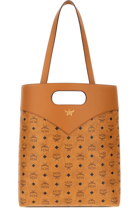 MCM for Women MCM Printed Synthetic Leather Diamond Shopping Bag