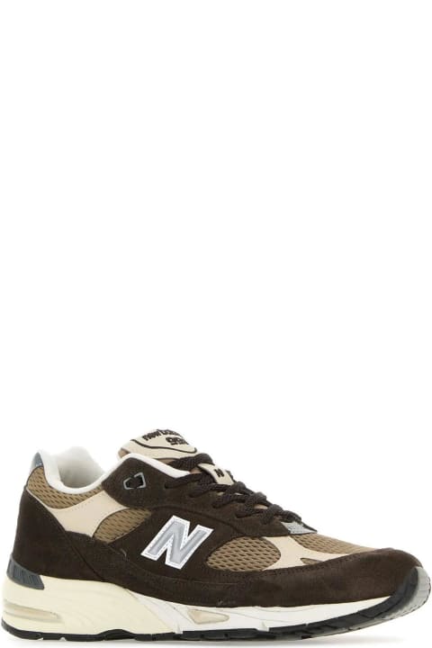 New Balance for Men New Balance Brown Suede And Mesh 991v1 Sneakers