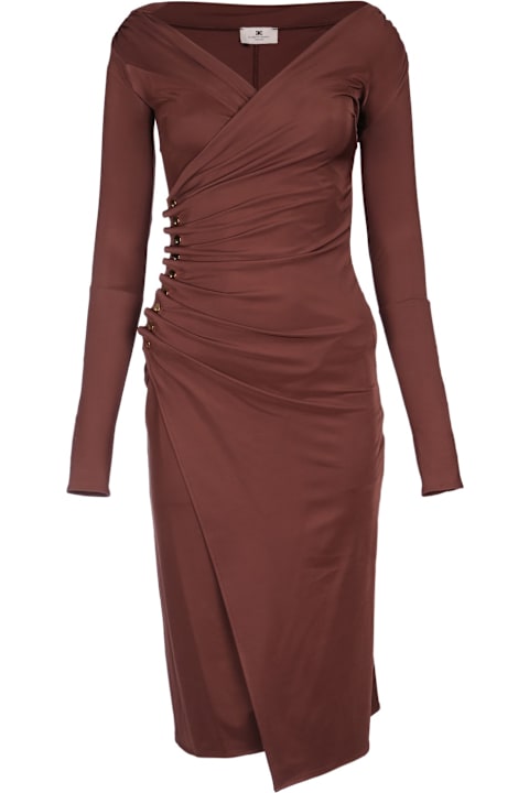 Elisabetta Franchi Abito Midi Scollo V