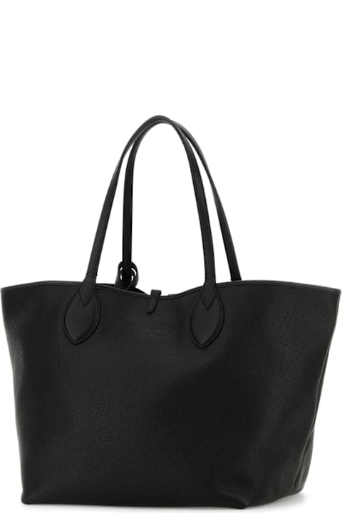 Gucci Black Leather Reversible Shopping Bag