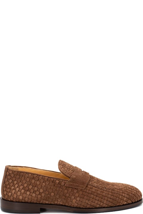 Brunello Cucinelli Other Shoes for Men Brunello Cucinelli Woven Suede Penny Loafer