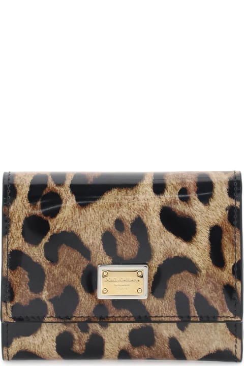 Wallets for Women Dolce & Gabbana Logo Plaque Snap Button Wallet
