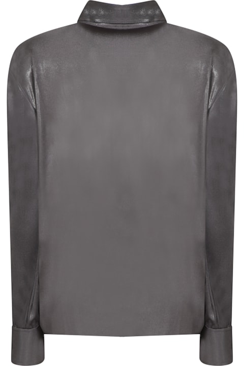 Homeware Norma Kamali Gray Collar Stand Shirt