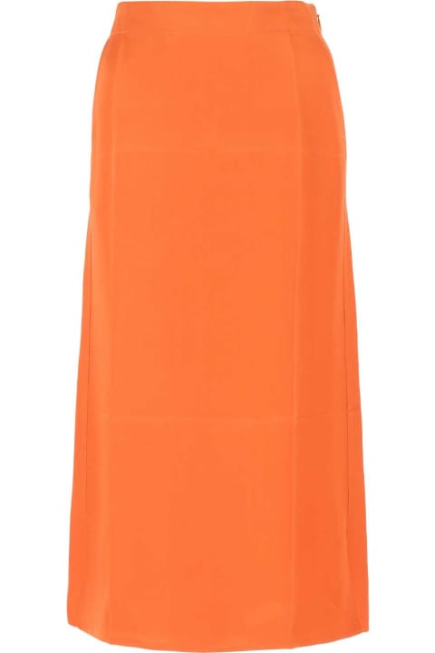 Loewe Skirts for Women Loewe Orange Satin Skirt